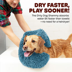 Dog Gone Smart Dirty Dog Shammy dual hand pockets enable controlled drying