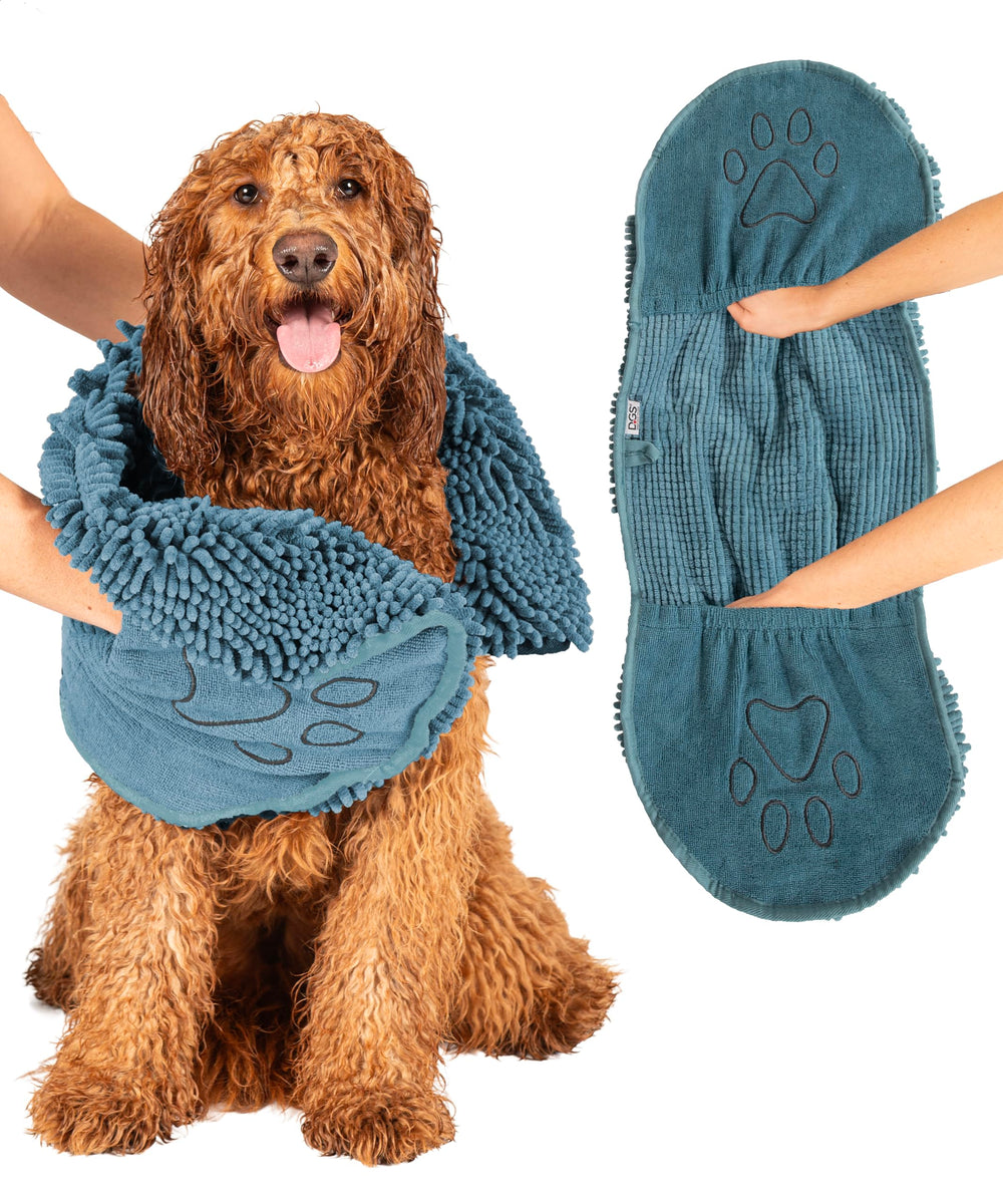 Dog Gone Smart Dirty Dog Shammy front view highlights plush microfiber for fast drying