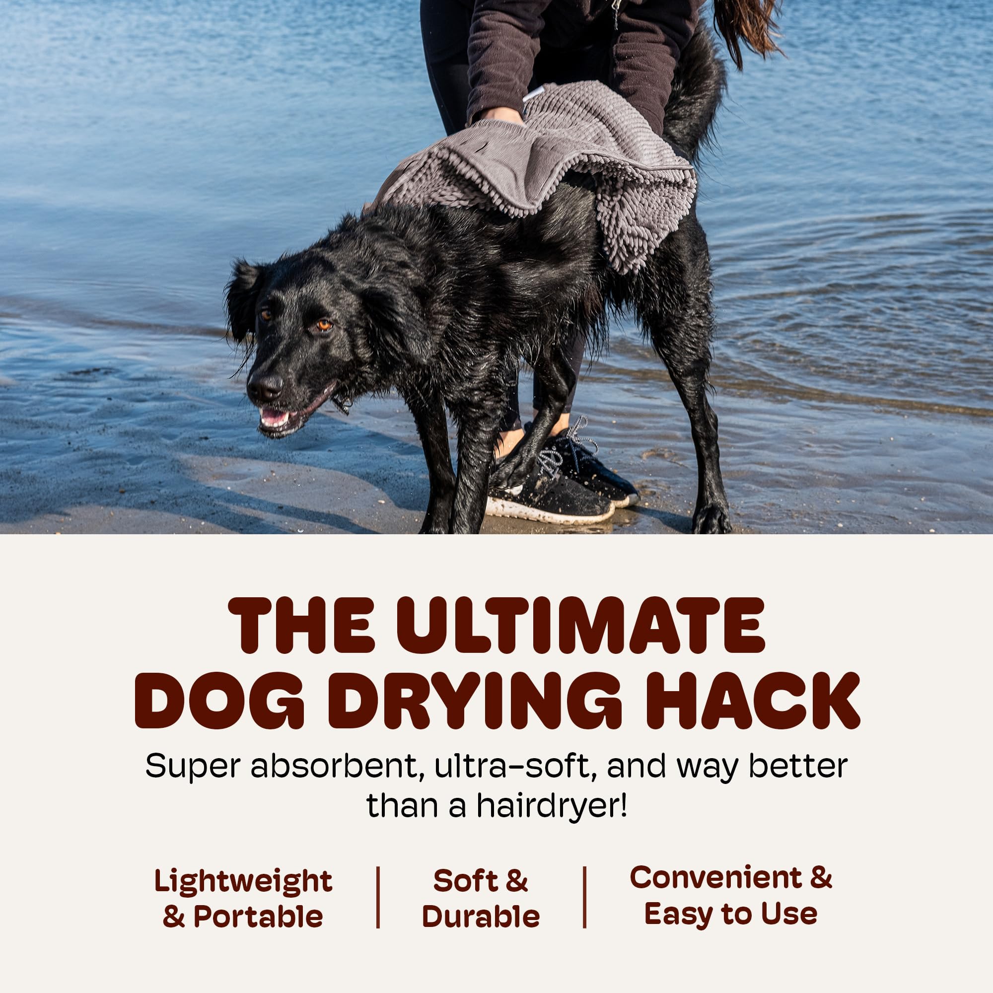 Dog Gone Smart Dirty Dog Shammy machine-washable for easy care.