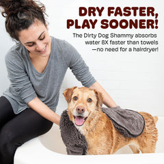 Dog Gone Smart Dirty Dog Shammy microfiber-closeup shows plush, skin-friendly texture.