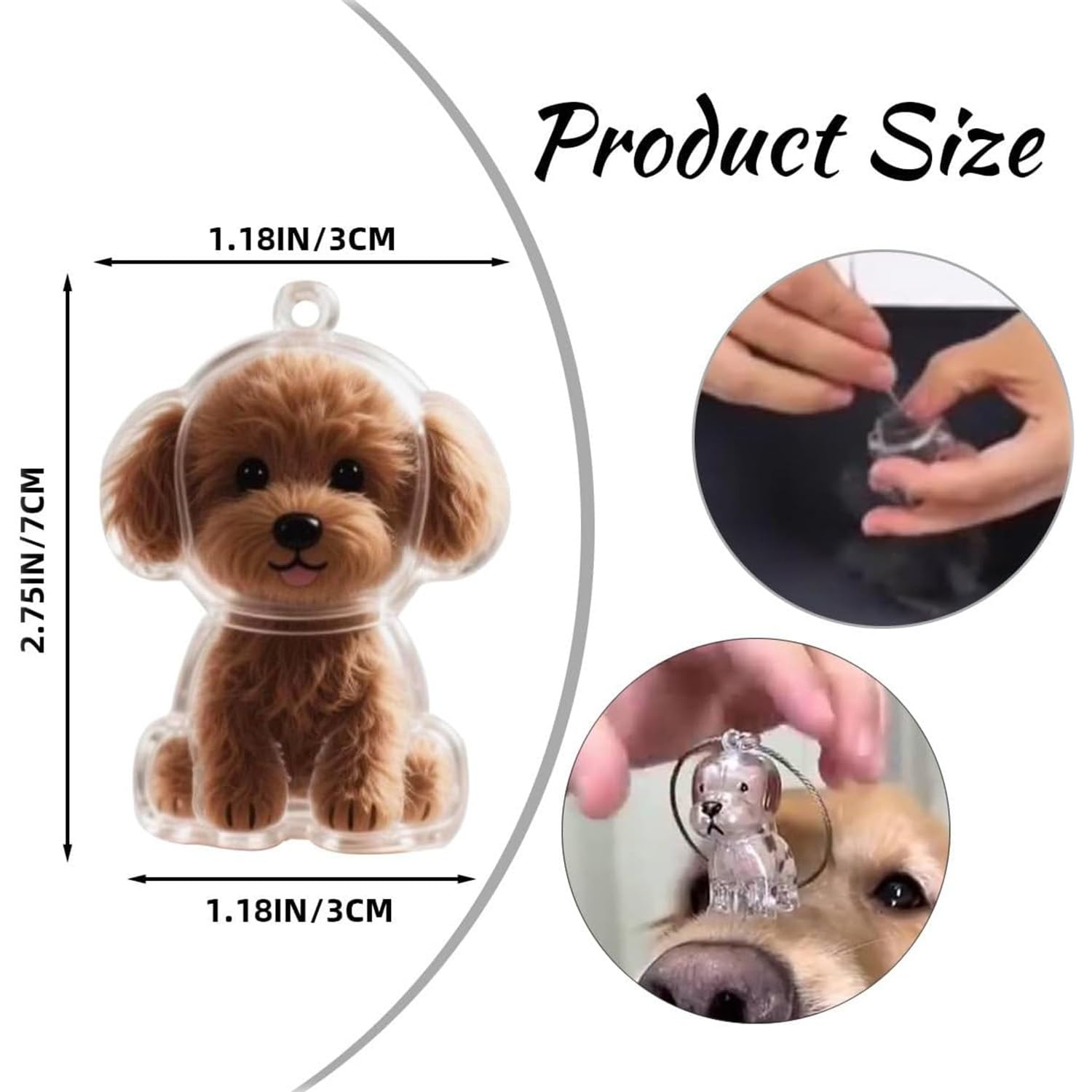 Dog Hair Collector Keychain portable memorial capsule for on-the-go memory.