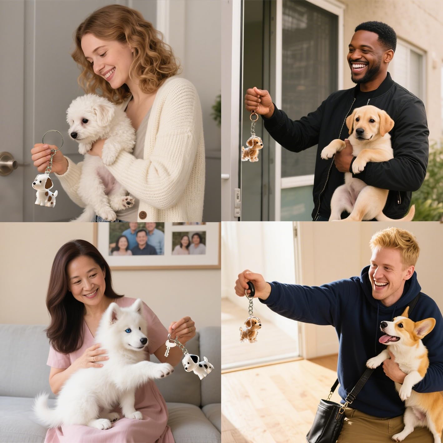 Dog Hair Keychain: built-in keepsake compartment stores small mementos securely.