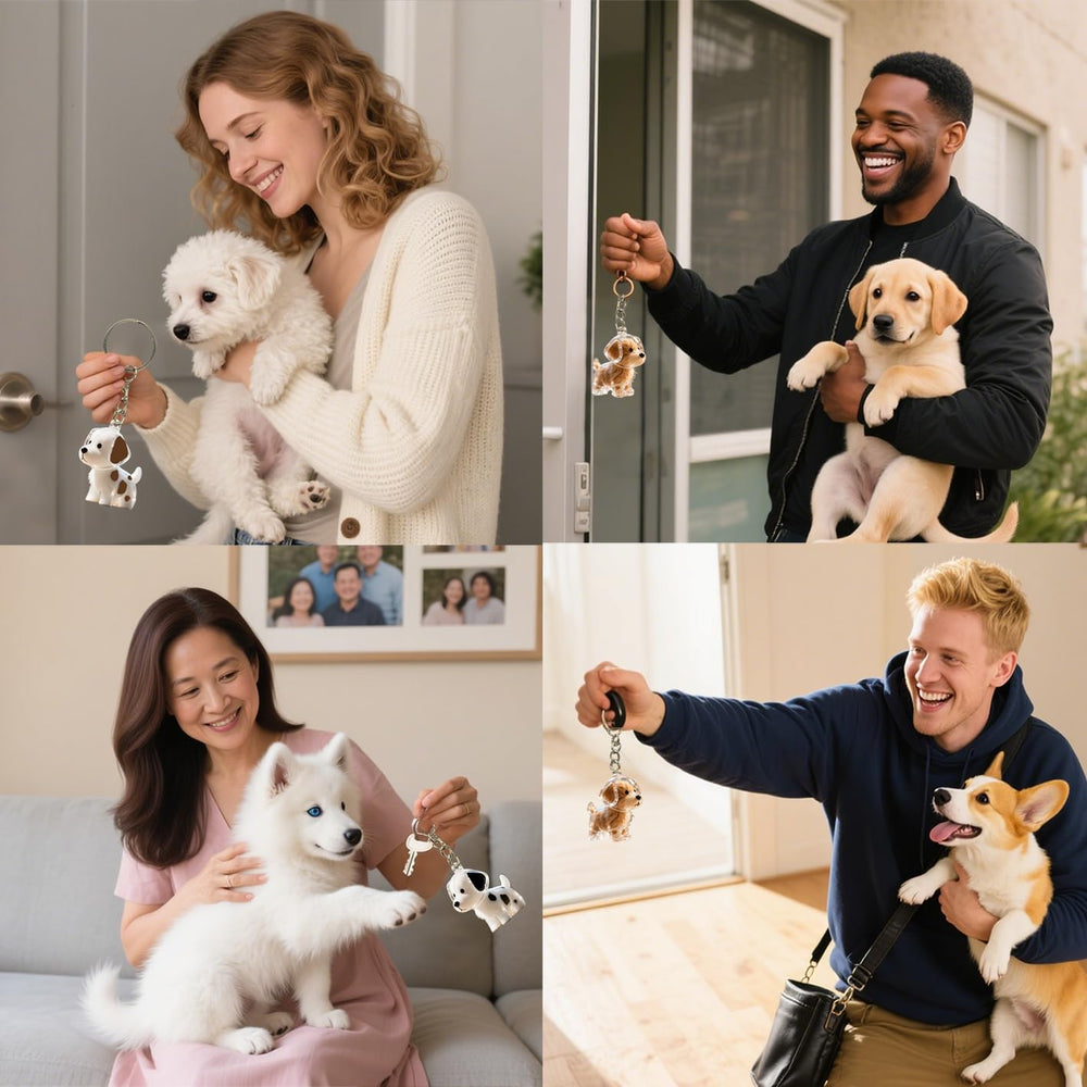Dog Hair Keychain: built-in keepsake compartment stores small mementos securely.
