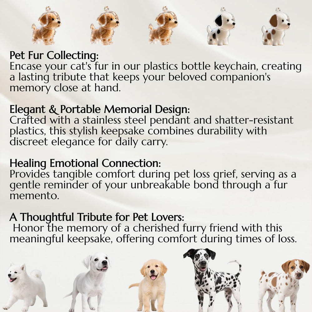 Dog Hair Keychain: portable keychain, bag charm, or pendant for easy access.