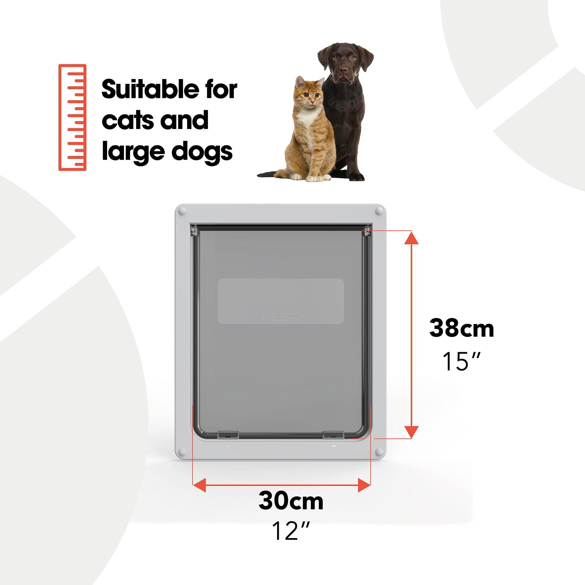 Dog Mate lockable large dog door weatherproof seal provides draught resistance