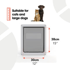 Dog Mate lockable large dog door weatherproof seal provides draught resistance