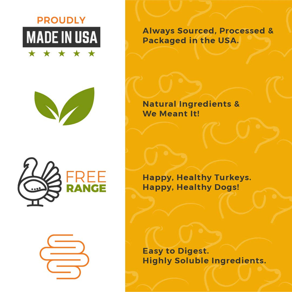 Dog Nip Gobble Turkey Tendon chews visible in natural setting for chewing action.