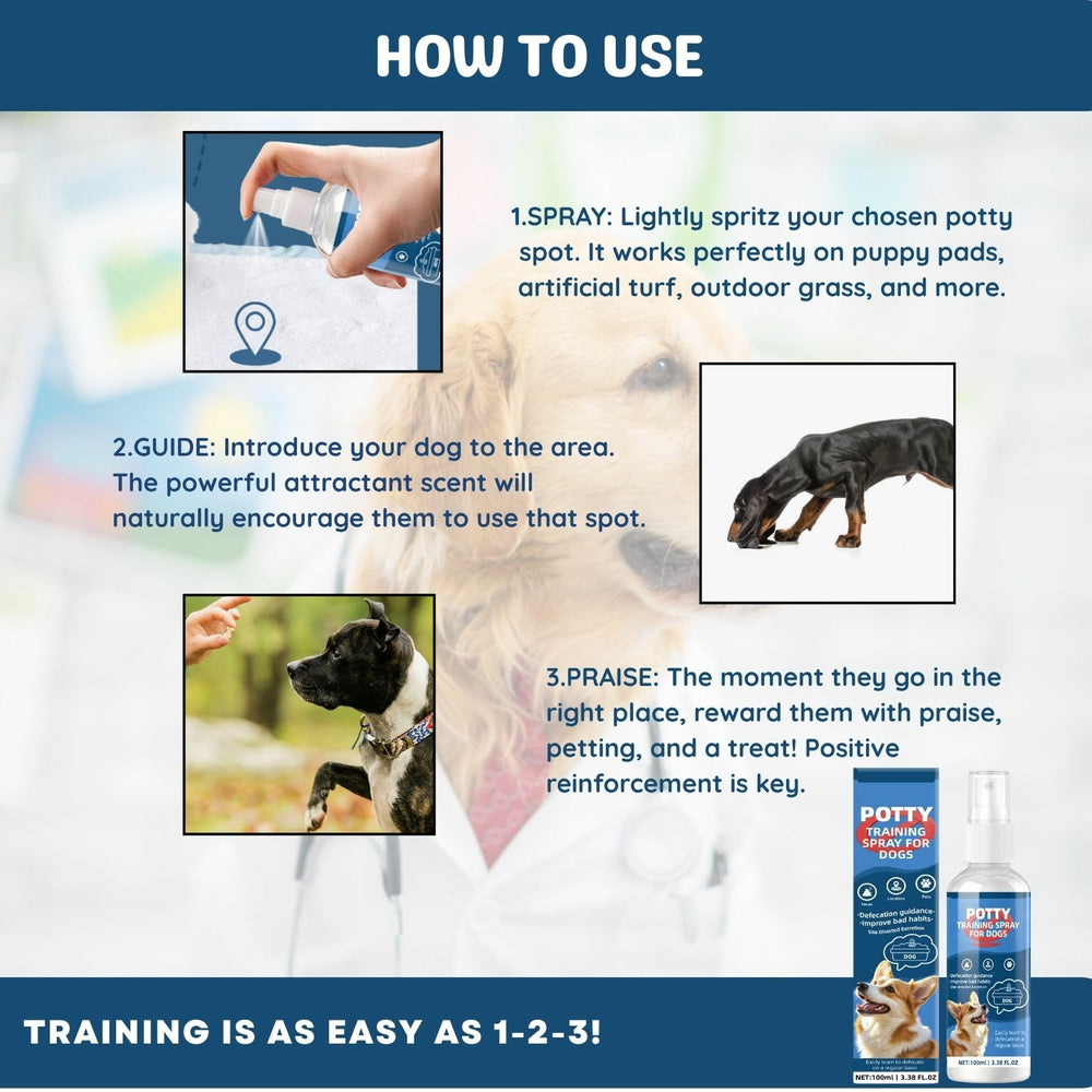 Dog Potty Training Spray adjustable nozzle targets spots precisely.