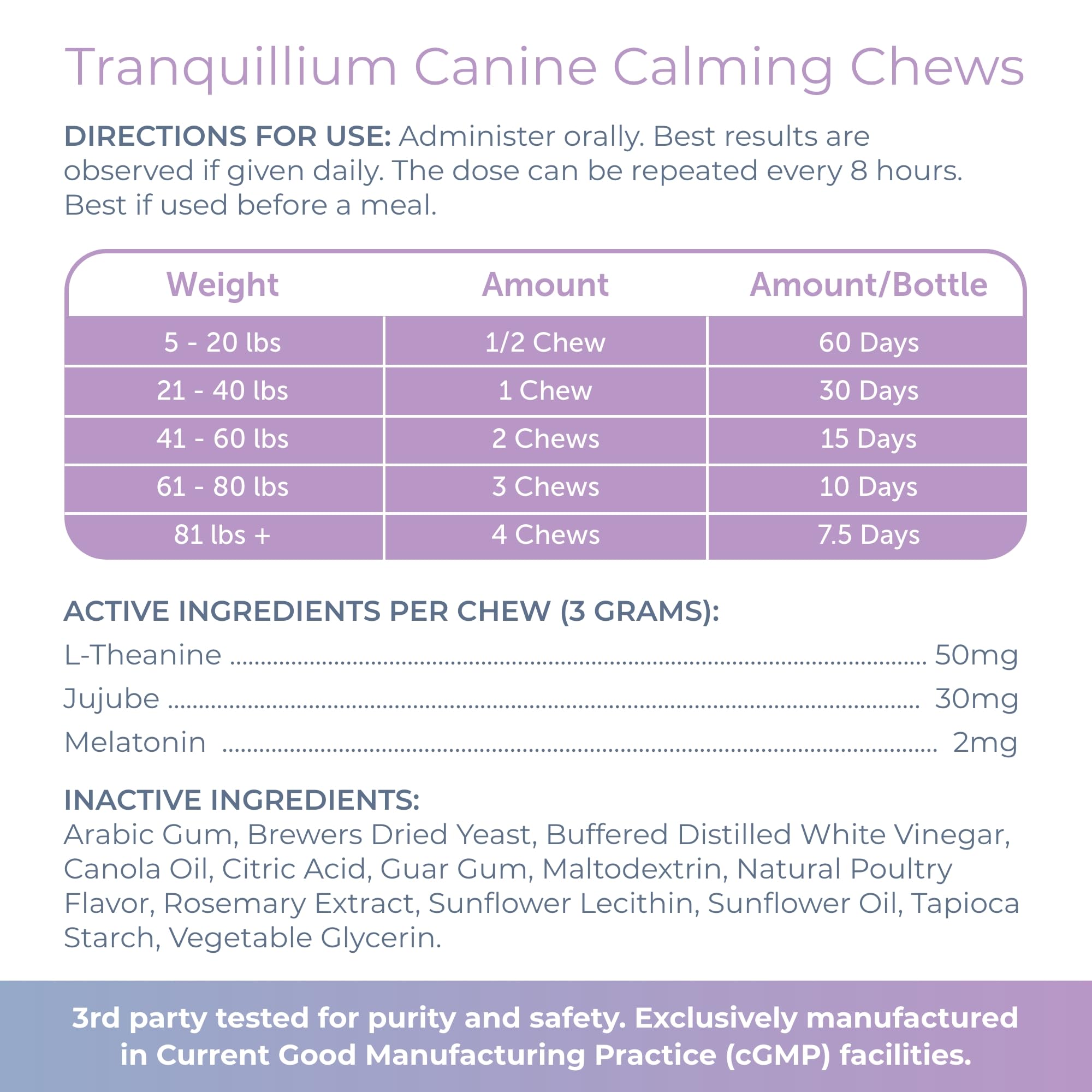 Relaxed dog after Tranquillium chew during a stressful moment