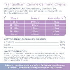 Relaxed dog after Tranquillium chew during a stressful moment