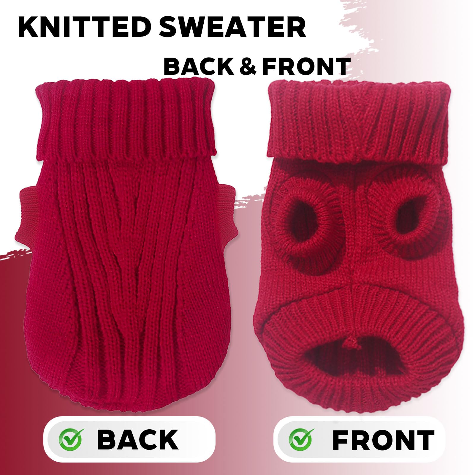 Dog Sweater machine-washable care indicating easy cleaning for busy owners