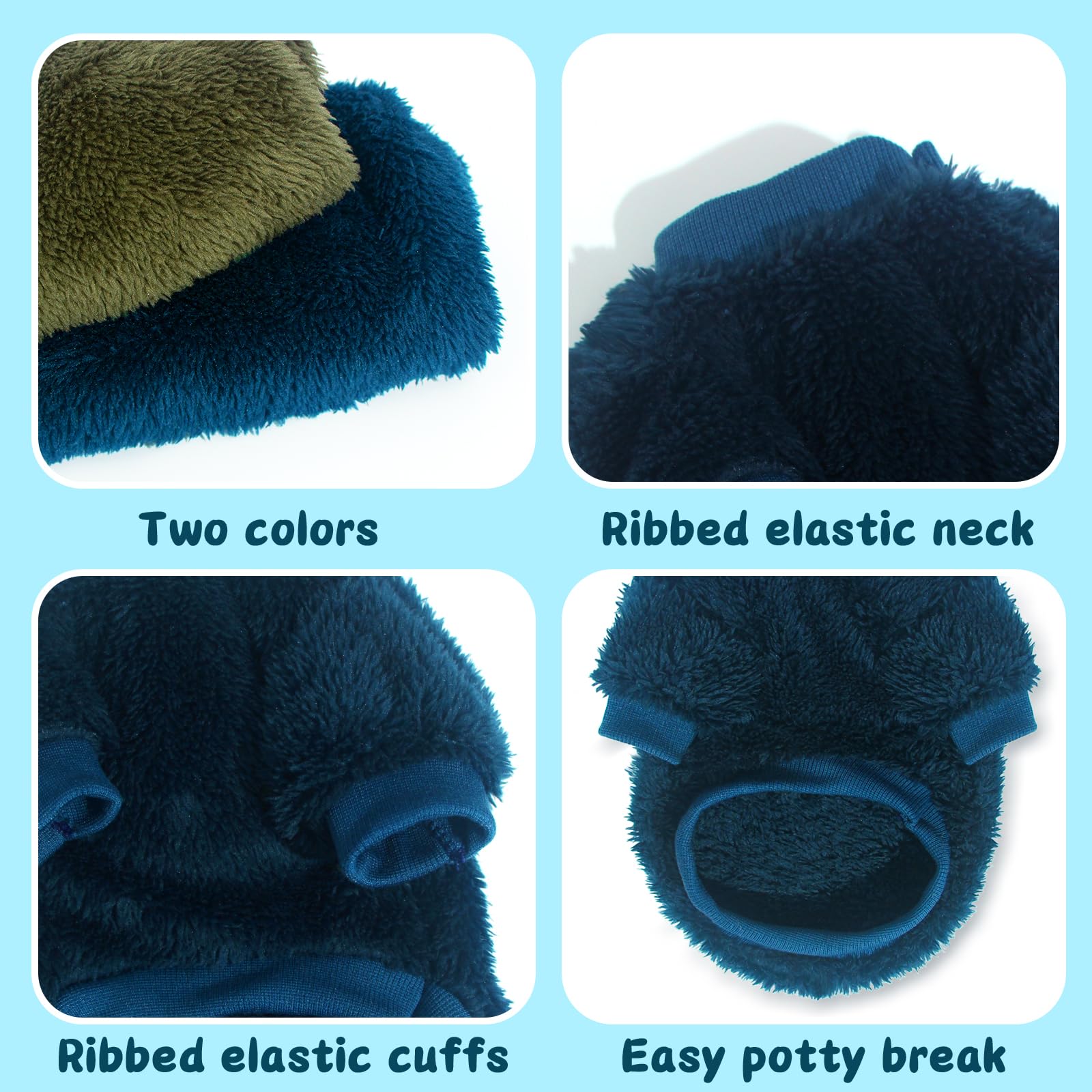 Dog sweater pair-pack with easy on off design for quick dressing