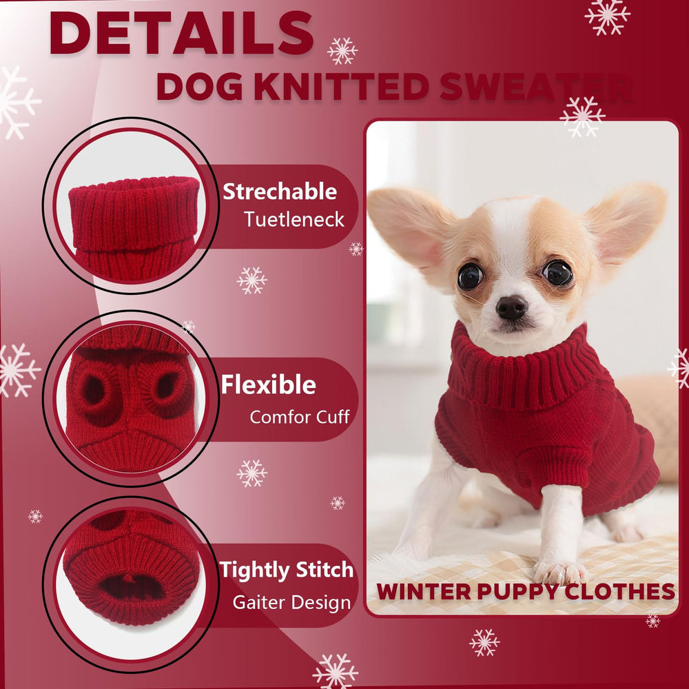 Dog Sweater stretchy-fit demonstrates easy on/off and comfortable movement