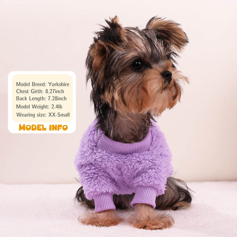 Dog Sweater warm fleece texture provides cozy warmth during winter walks.