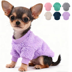 Dog Sweater XXS back measurement shows proper length for tiny teacup dogs.