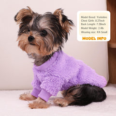 Dog Sweater XXS chest measurement guides comfortable girth for small breeds.
