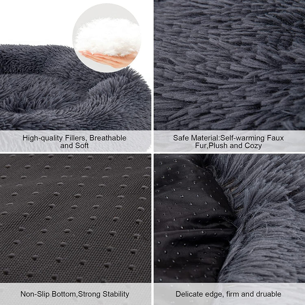 DogBaby donut bed anti-slip-bottom demonstrates stable placement on floors.