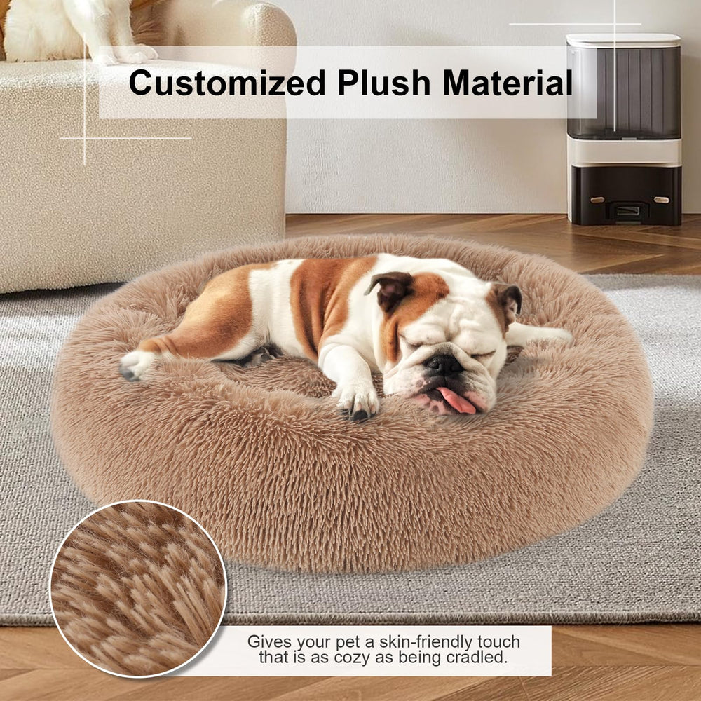 DogBaby donut bed offers orthopedic-like soft support for joints.