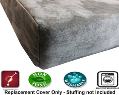 Dogbed4less 180gsm microsuede close-up highlights premium texture and stain resistance