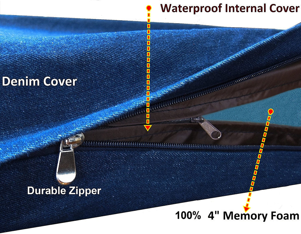 Dogbed4less bonus microsuede cover included for quick swaps