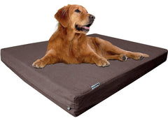 Dogbed4less extra large bed denim cover close-up, durable stitching for easy cleaning.