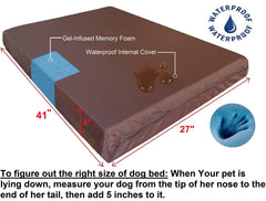Dogbed4less gel-infused memory foam pad regulates temperature for cool summers and warm winters.