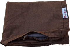 Dogbed4less heavy-duty denim cover on small bed; durable and machine washable for everyday pets