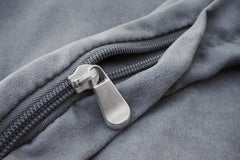 Dogbed4less suede external cover zipper liner provides secure, easy-to-open closure
