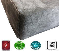 Dogbed4less waterproof inner liner keeps the pad clean and dry between washes.