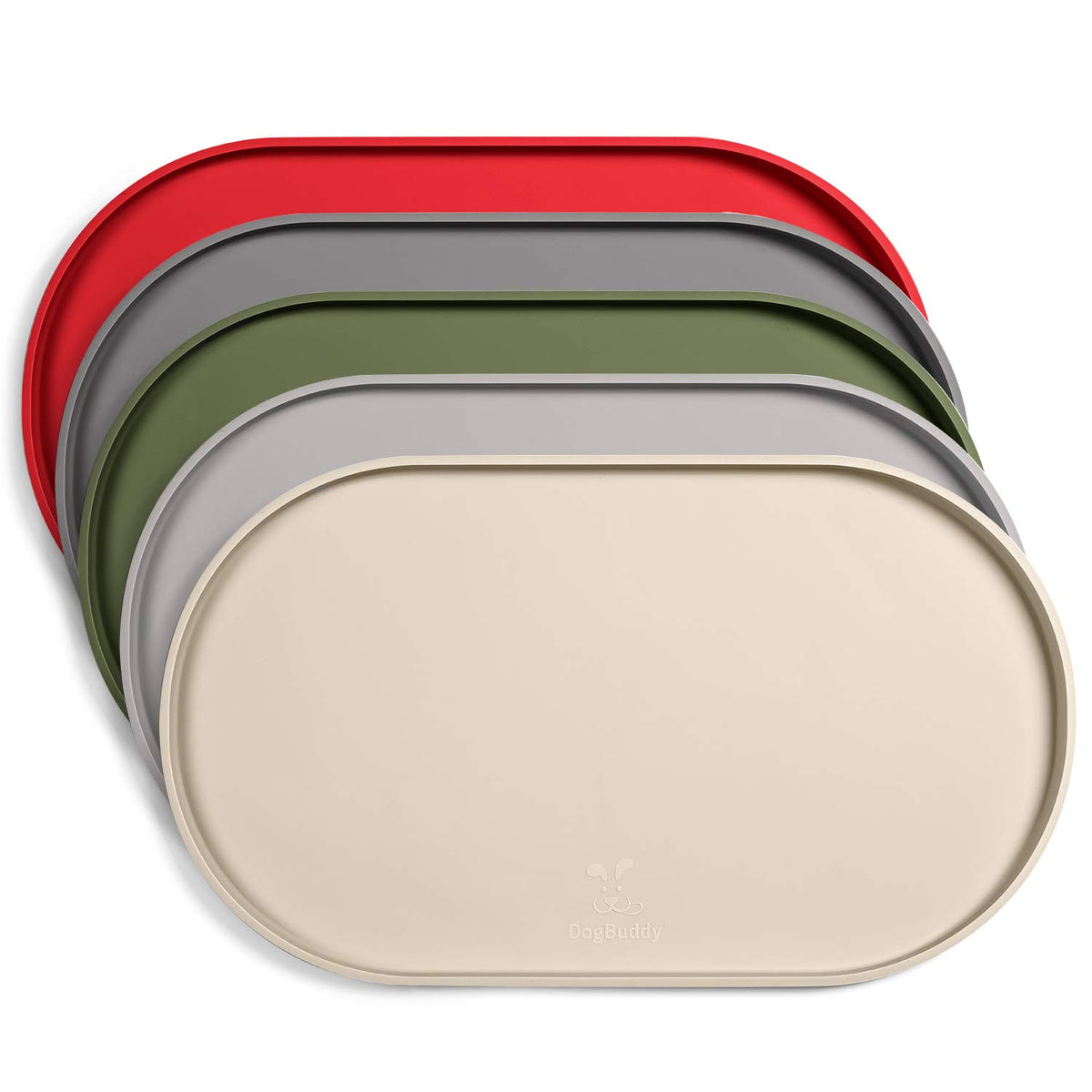 DogBuddy dog-food-mat-waterproof-silicone surface reduces spills.