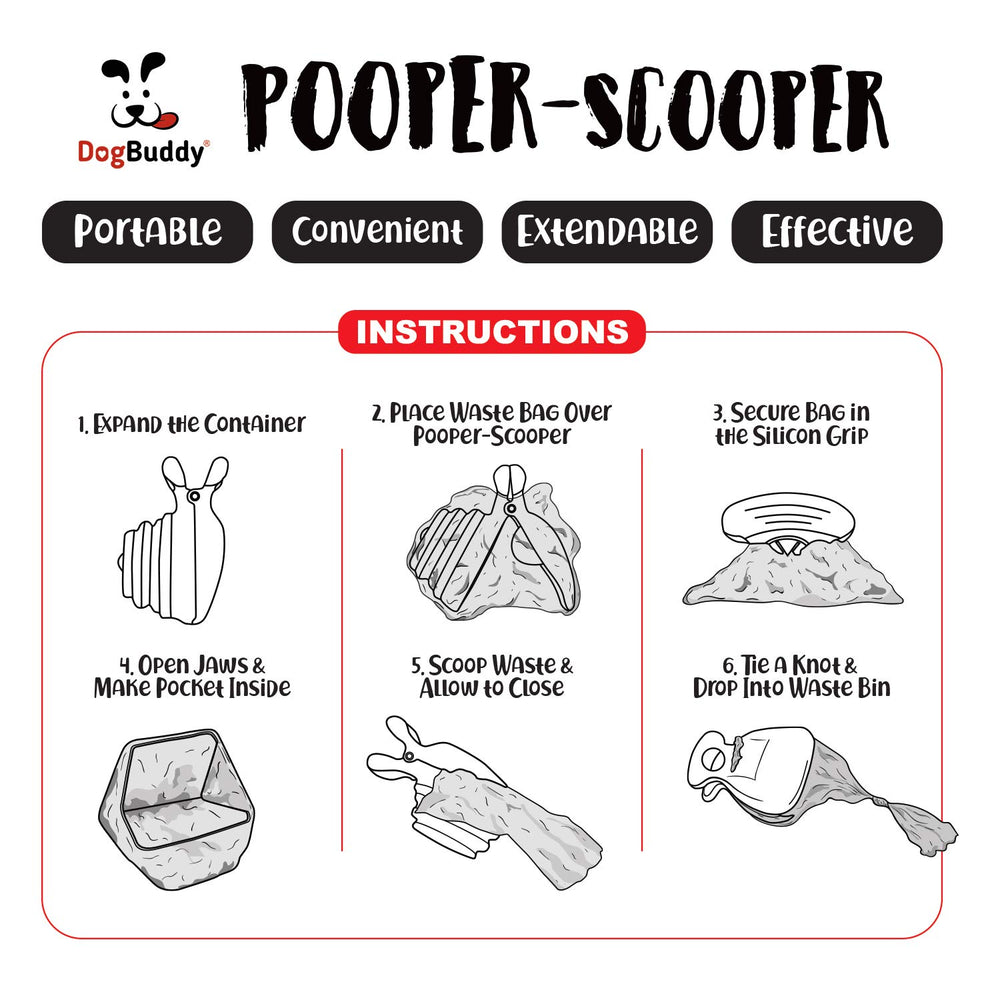 DogBuddy easy-clean walks pooper scooper supports hygienic cleanup