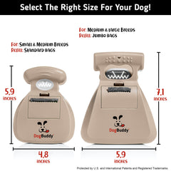 DogBuddy extendable backside pooper scooper adapts to any dog size