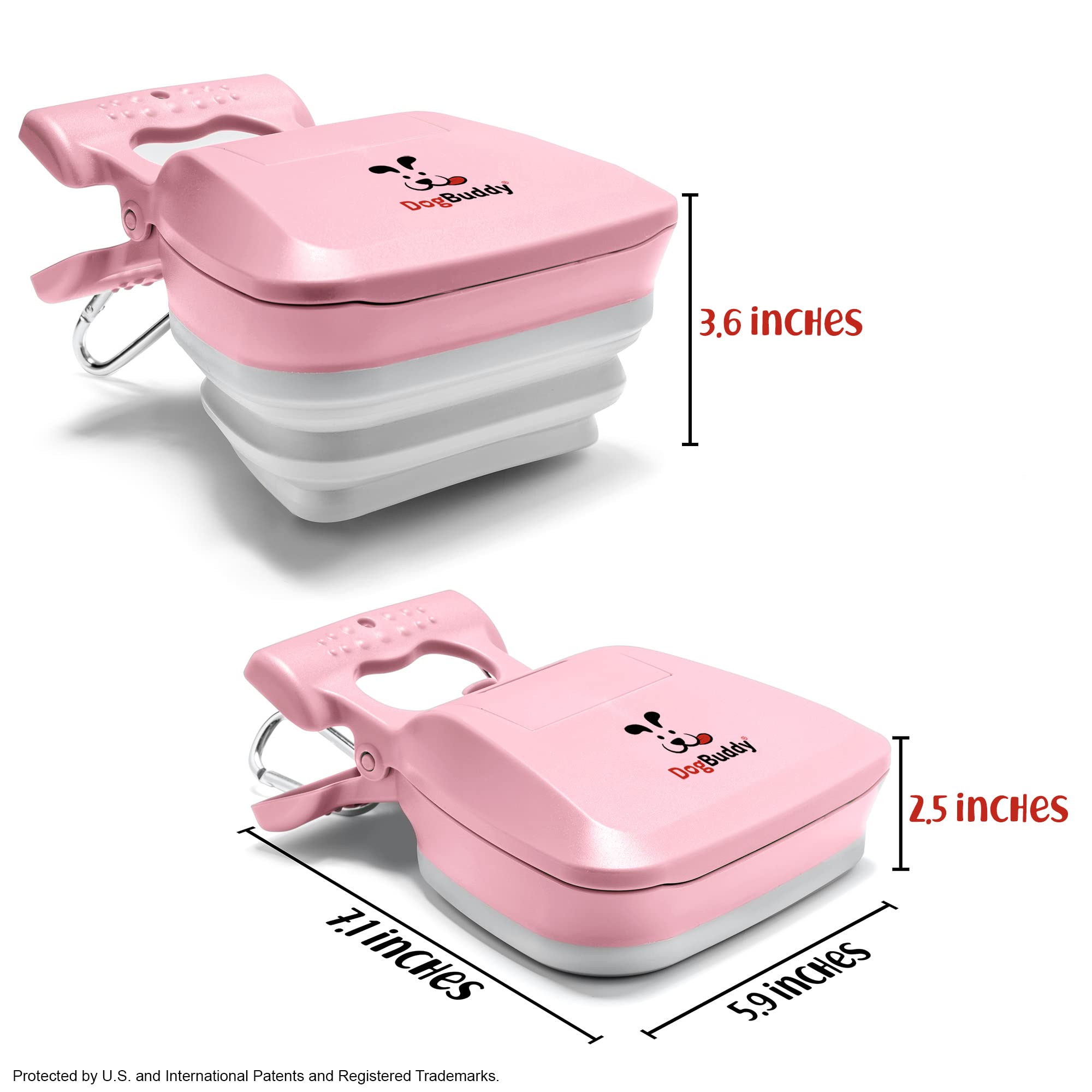 DogBuddy Pooper Scooper bag-attachment feature with bags included supports convenient, on-the-go cleanup.
