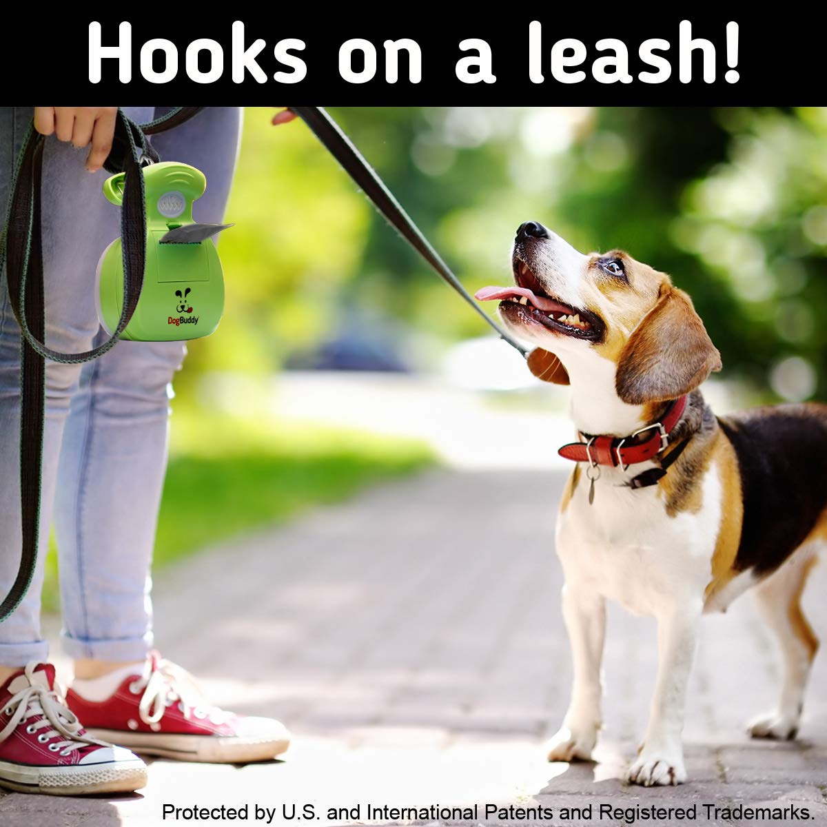 DogBuddy Pooper Scooper includes bags for convenient, ready-to-use disposal.