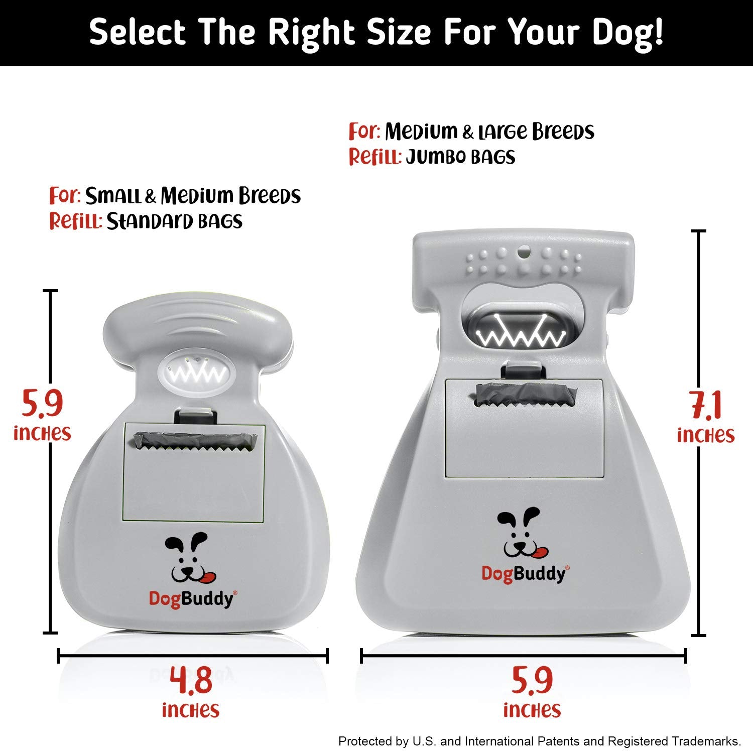 DogBuddy Pooper Scooper leash clip attachment shows portability
