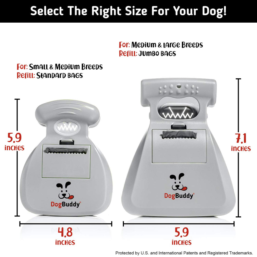 DogBuddy Pooper Scooper leash clip attachment shows portability