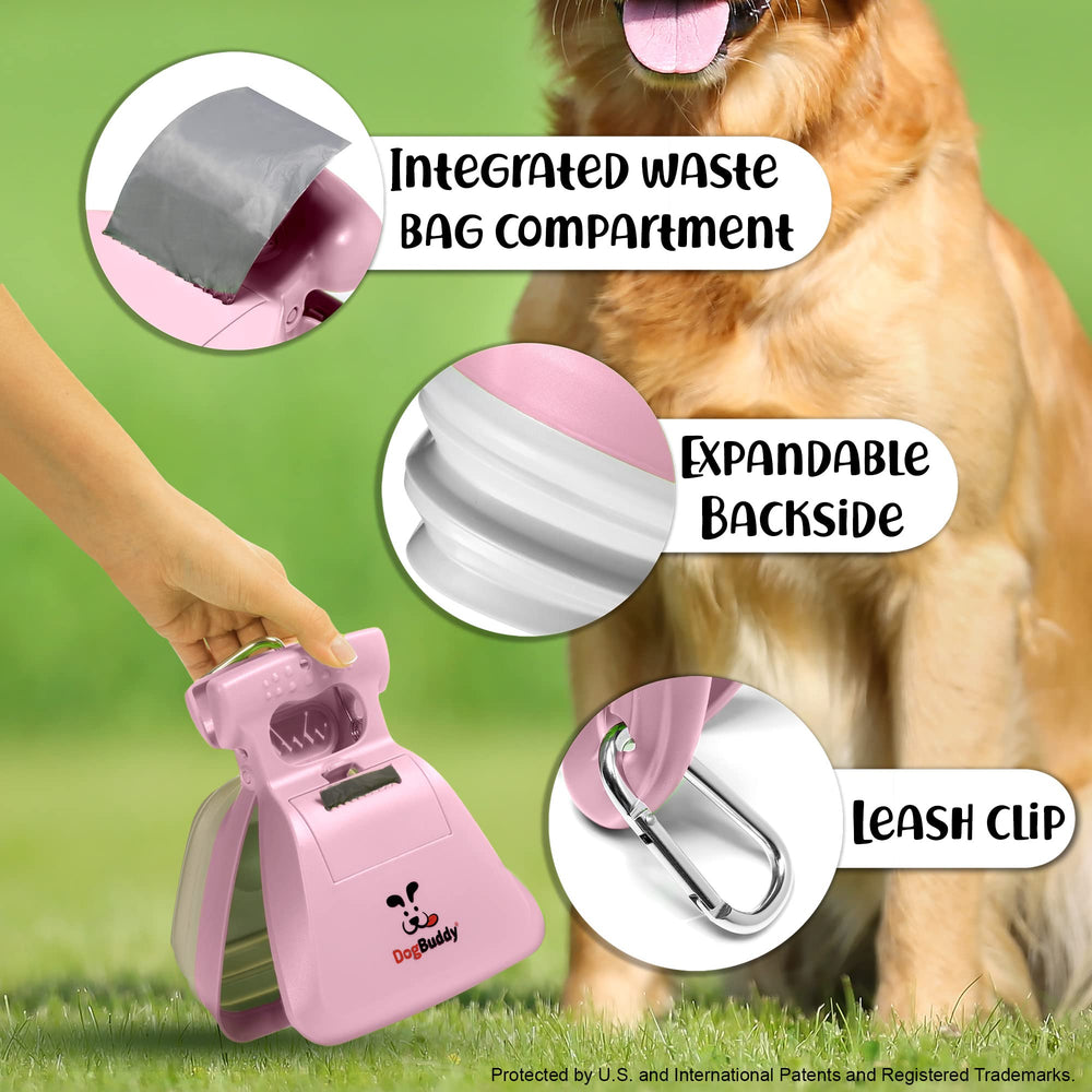 DogBuddy Pooper Scooper leash-clip design allows quick access during walks.