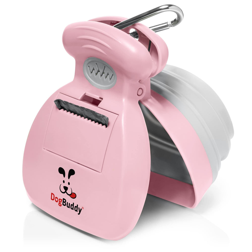 DogBuddy Pooper Scooper pink medium size—easy cleanup on walks.