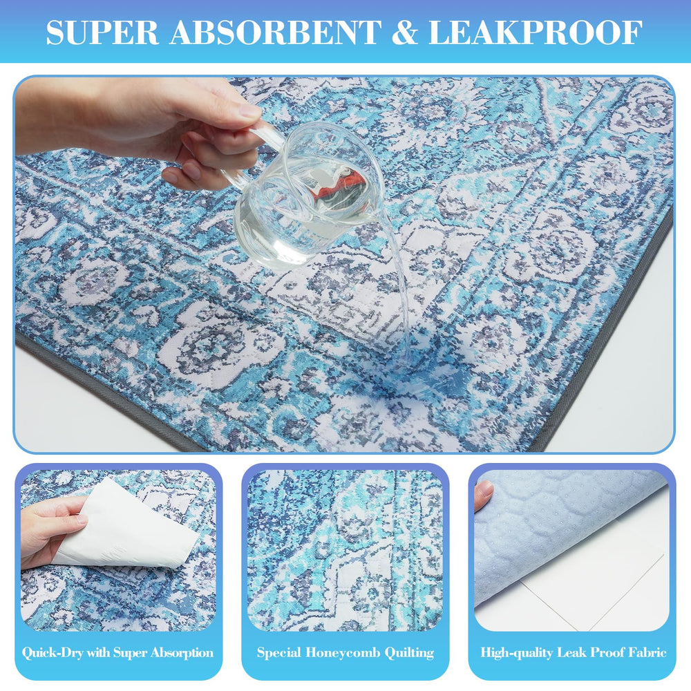 Dogcator Thicken Washable Pee Pad bottom view shows anti-slip base for stable placement