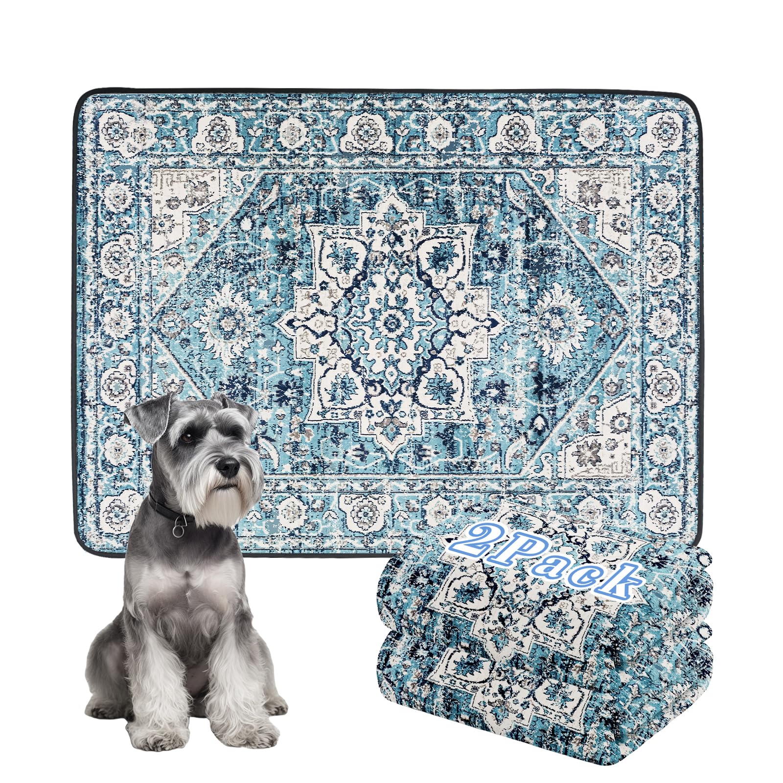 Dogcator Thicken Washable Pee Pad top view highlights leak protection for clean floors