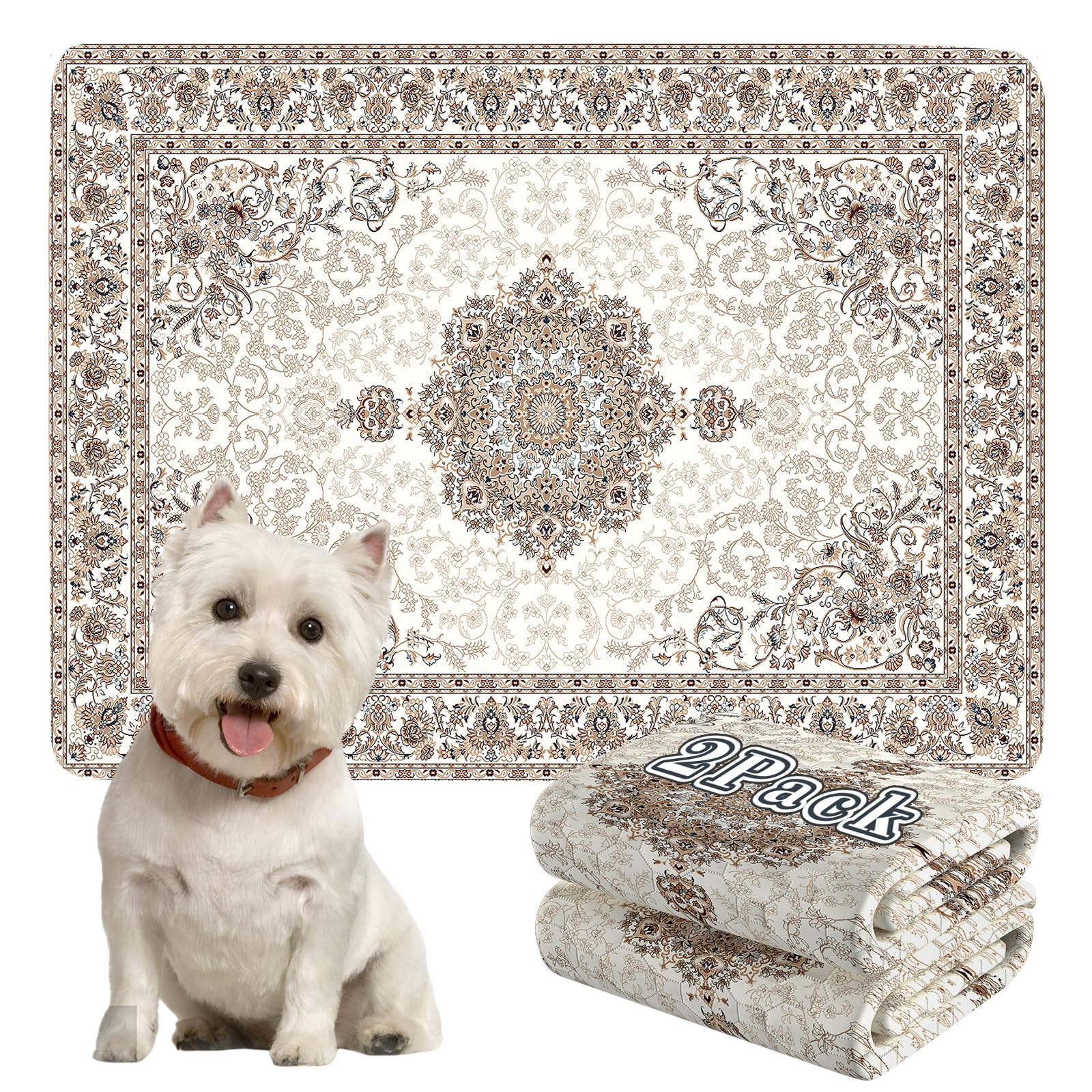 Dogcator washable pads 2-pack on display, reusable training solution for puppies.