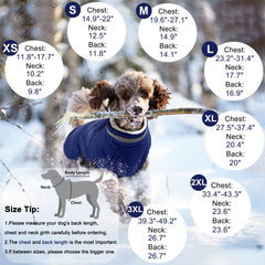 Dogcheer dog jacket back zipper detail for quick on/off in cold weather.
