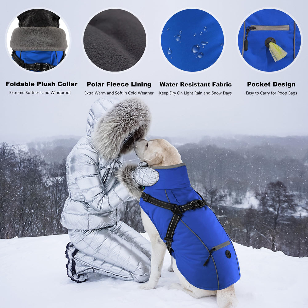 Dogcheer dual-leash harness coat enables secure control without extra attachments.