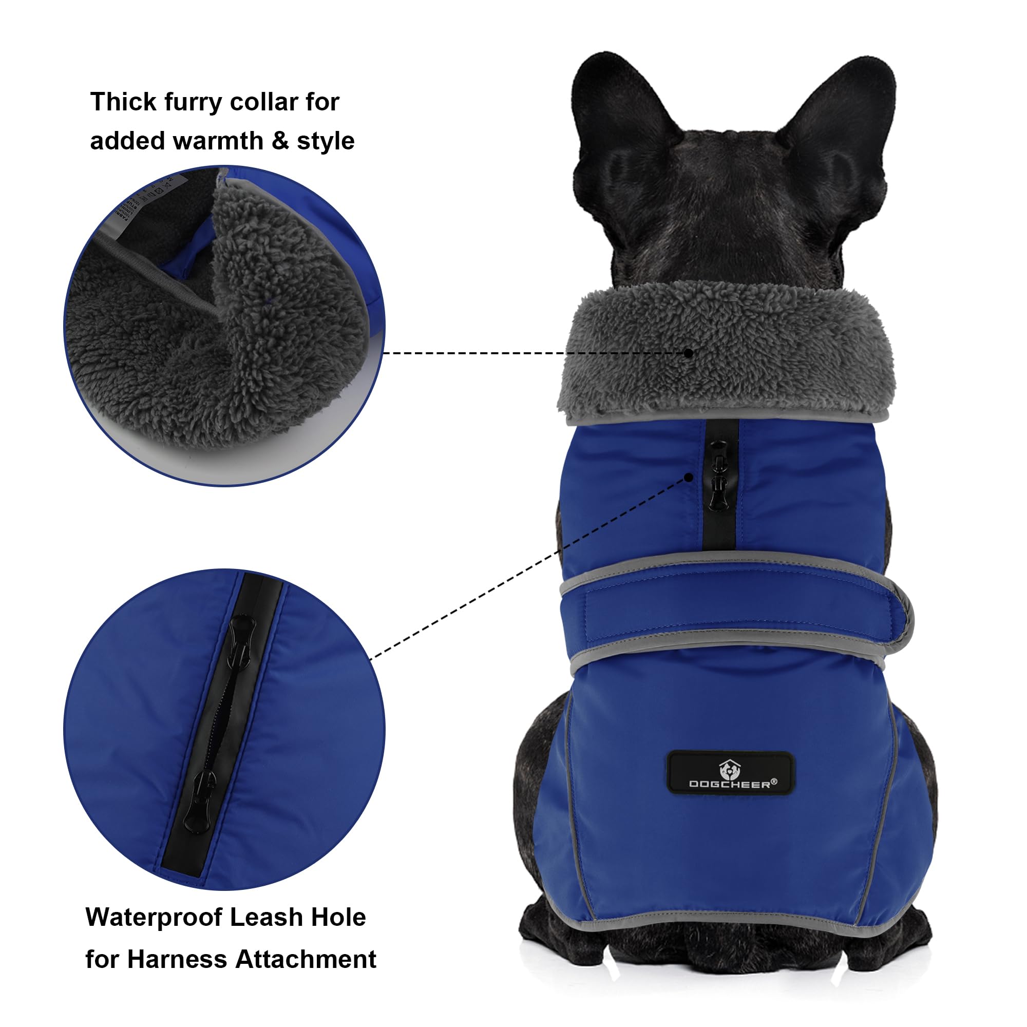 Dogcheer fleece-lined coat offers soft warmth during outdoor adventures