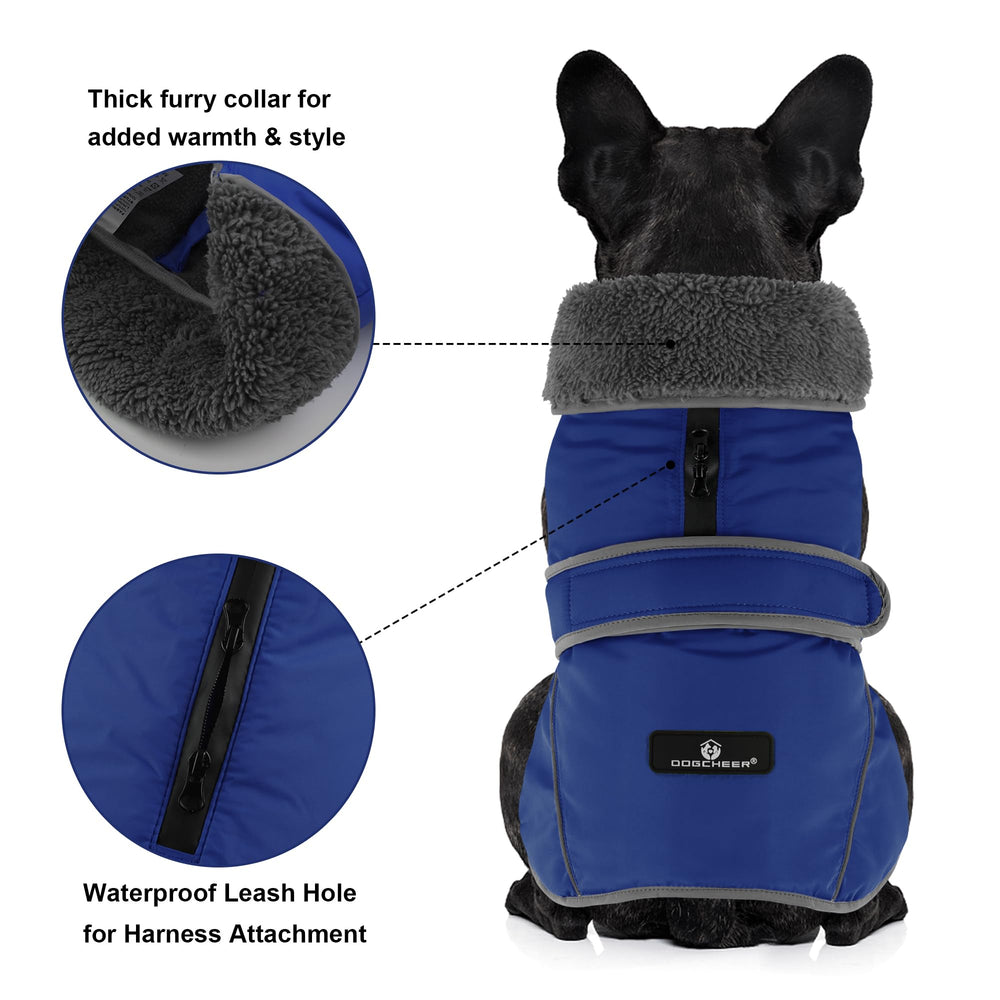 Dogcheer fleece-lined coat offers soft warmth during outdoor adventures