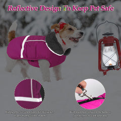 Dogcheer warm dog coat reflective strip close-up boosts nighttime visibility.