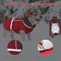 Dogcheer warm dog coat with reflective strips for enhanced visibility during dusk strolls.