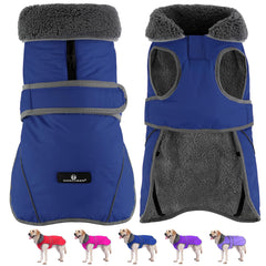 Dogcheer waterproof dog coat blue on dog protects against light rain and mud