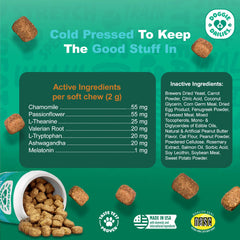 Doggie Dailies calming chews palatable formula; dogs eagerly eat