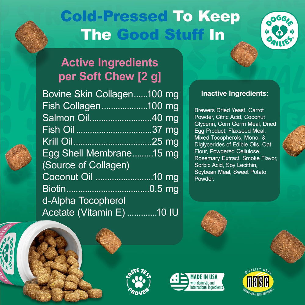 Doggie Dailies krill oil image underscoring antioxidant nutrition.